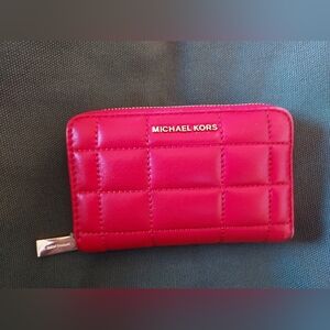 Michael Kors Red Quilted Wallet
